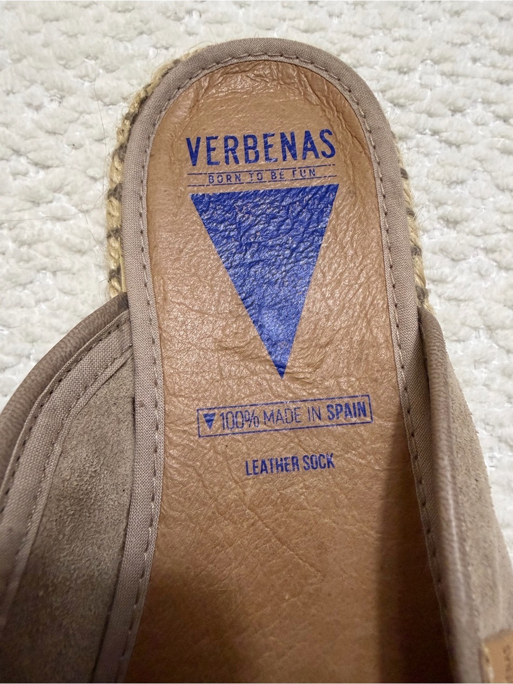 Verbenas Celia Espadrilles Taupe Suede Flats Women’s Size 41 EU 10-10.5 US - Picture 7 of 12
